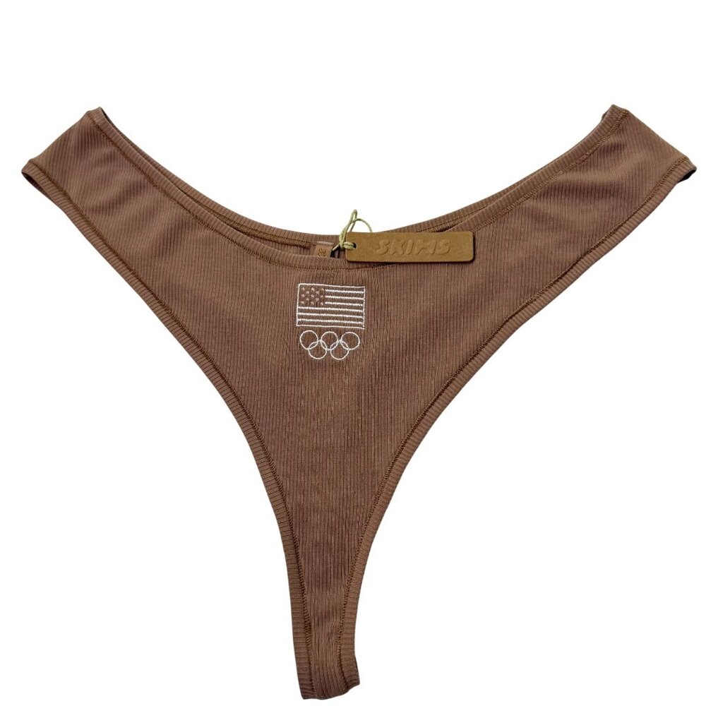 SKIMS Sleep‎ Bralette + Soft Lounge Thong Team USA Sienna 2X - Picture 4 of 11